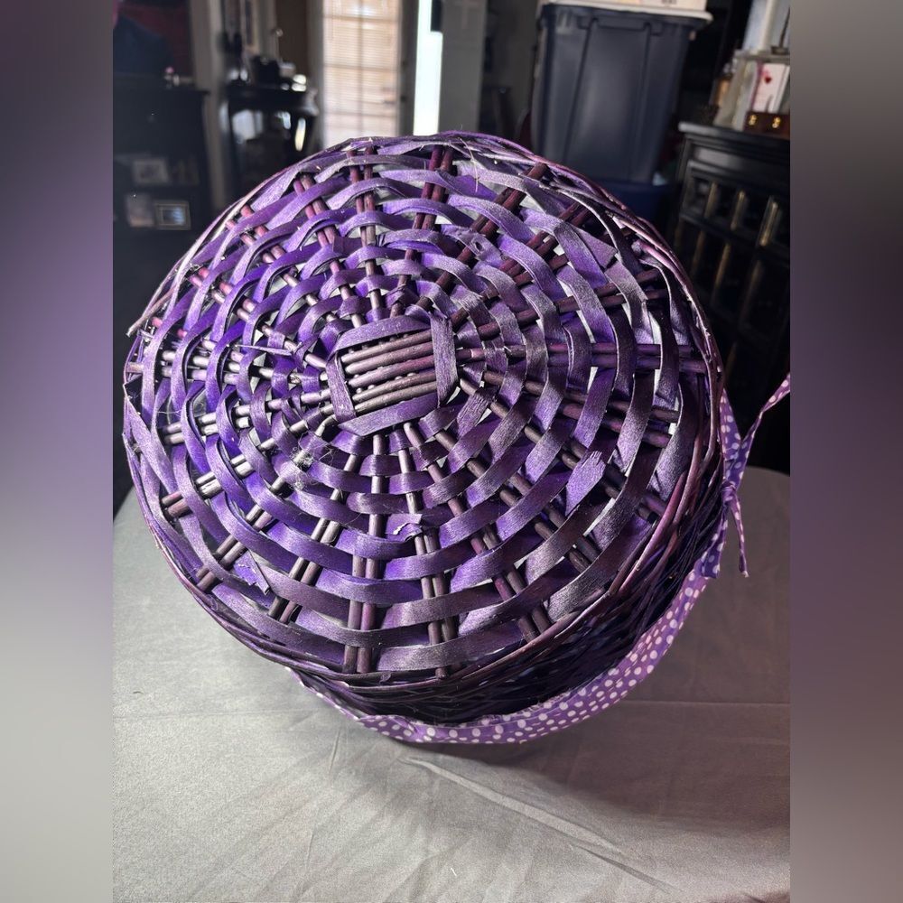 New 14” Purple Lined Easter Basket NWT - Picture 4 of 5